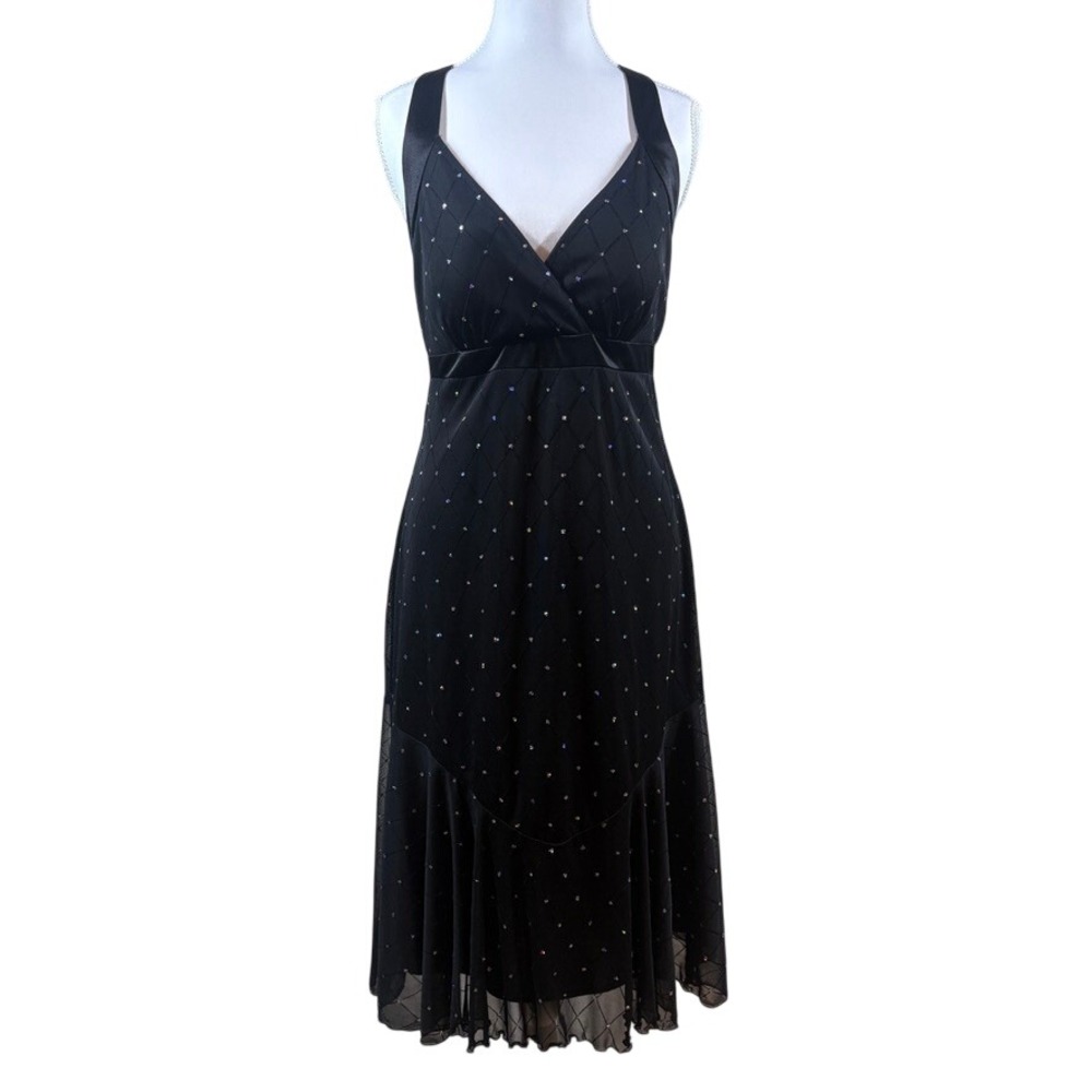Vtg 90s Metaphor Formal LBD Dress Womens 10P Black LBD HOCO Whimsigoth Romantic